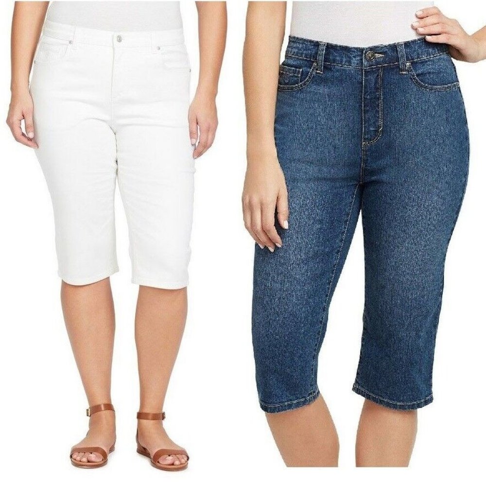 Women's Denim Skimmer Gloria Vanderbilt Amanda Heritage size 6, 24W NEW